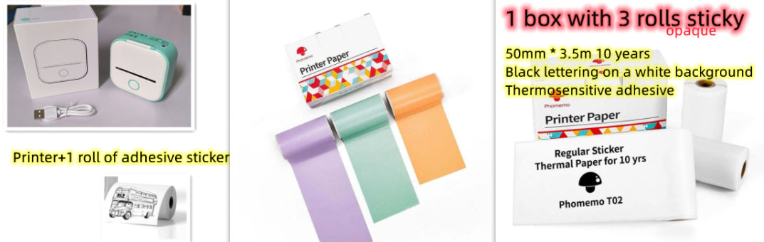 ️🖨️ Portable Mini Thermal Label Printer (Bluetooth)