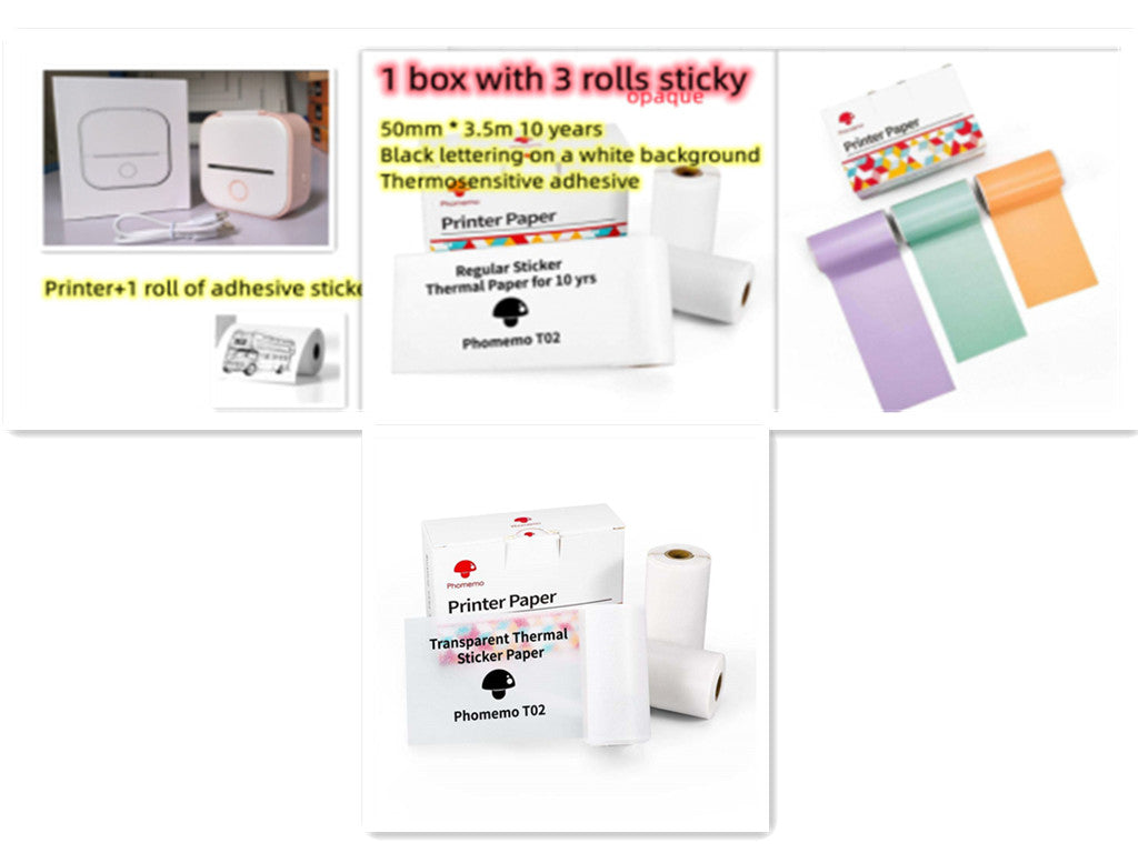 ️🖨️ Portable Mini Thermal Label Printer (Bluetooth)