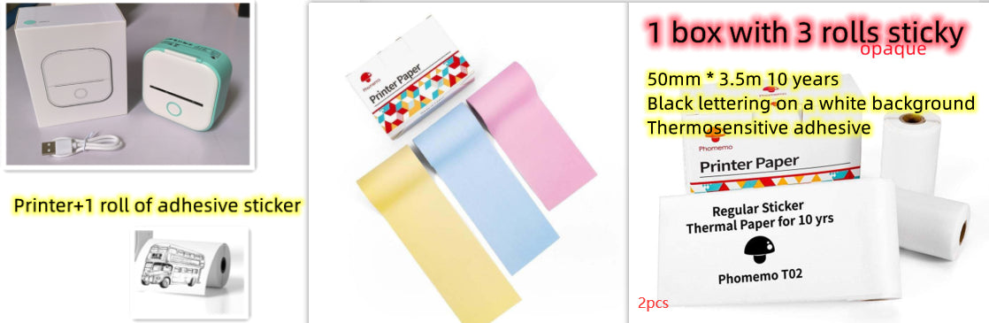 ️🖨️ Portable Mini Thermal Label Printer (Bluetooth)