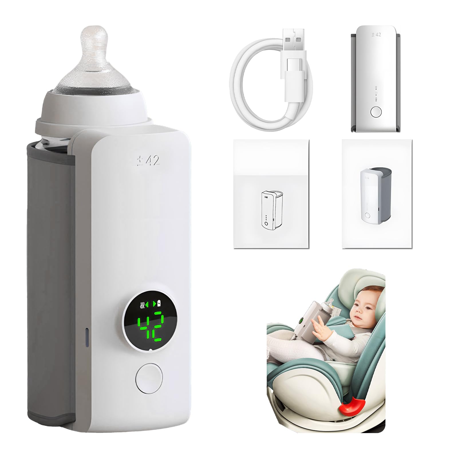 Portable Wireless Baby Bottle Warmer – Warm Milk Anytime, Anywhere