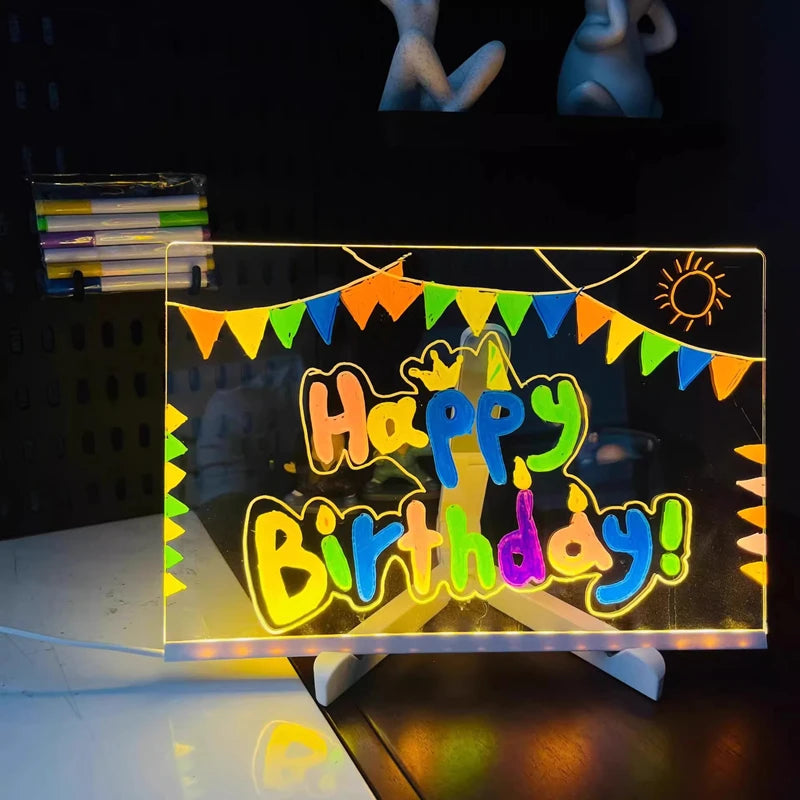🌈 Light-Up Acrylic Message Board
