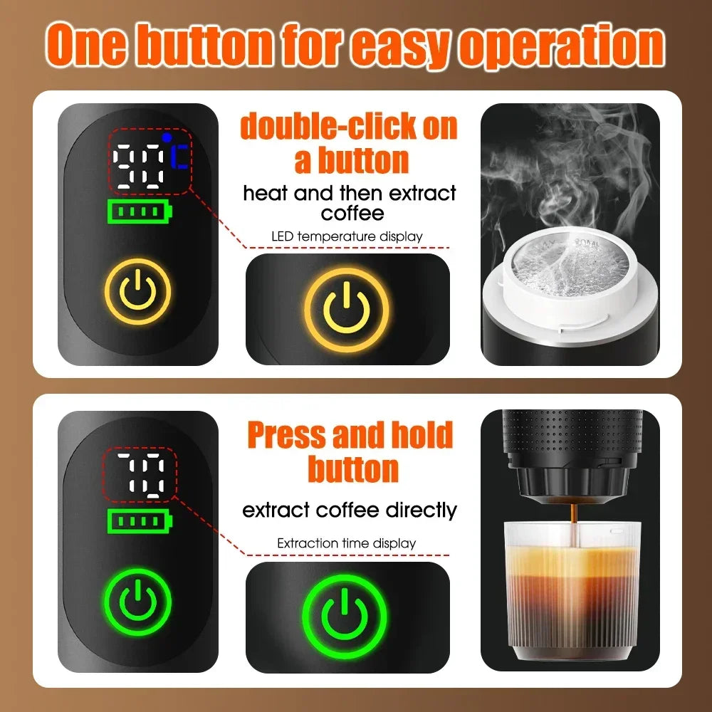 ☕ DENOKIN Portable Espresso Coffee Machine