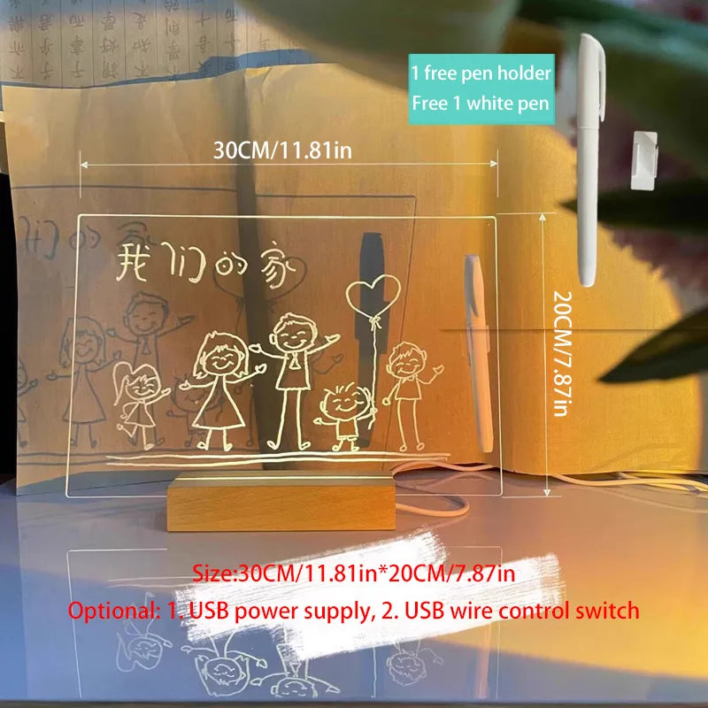 🌈 Light-Up Acrylic Message Board