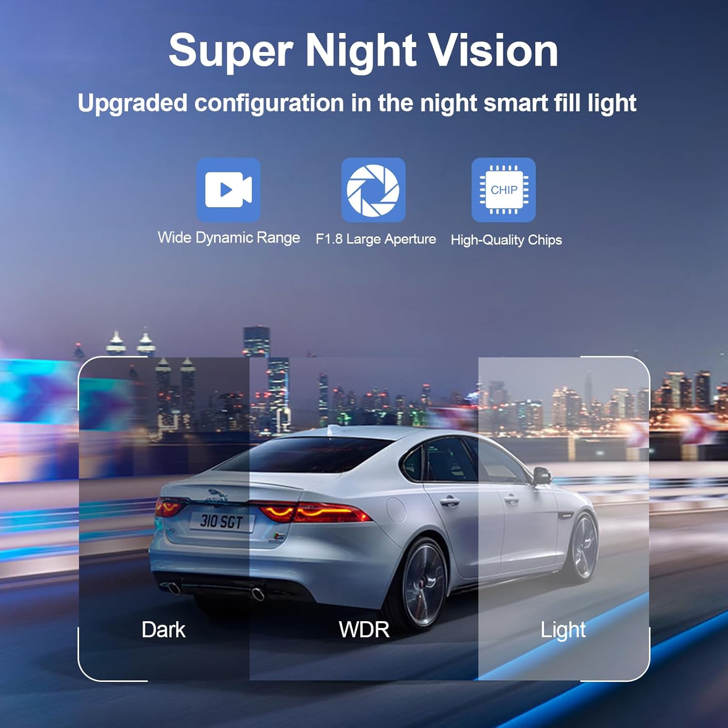 Dash Cam Front And Rear Camera 1080P Dual Dashcams For Cars With 64GB Card Car Dashboard Camera With Night Vision G-Sensor WDR Loop Recording Parking Monitor